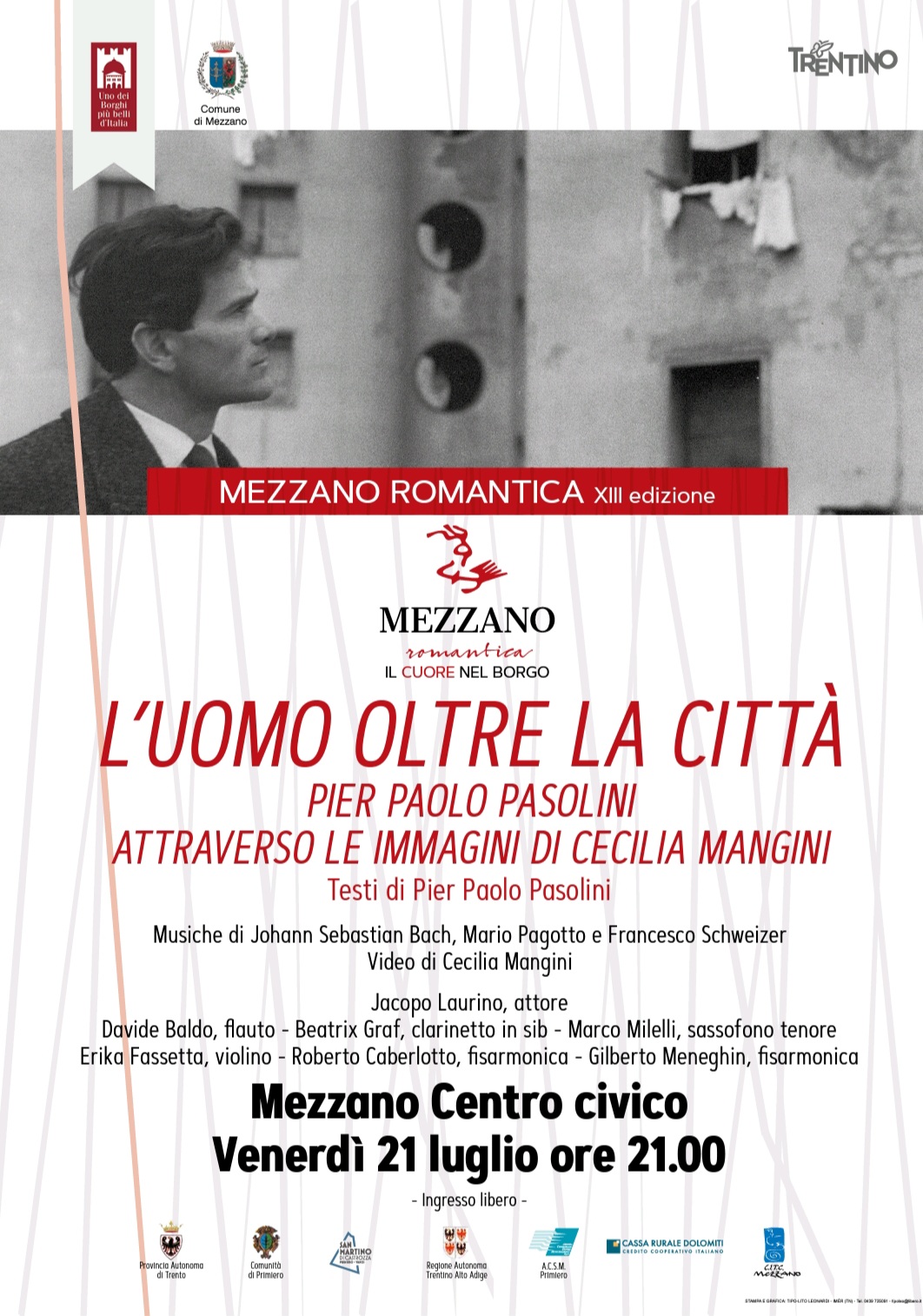 Spettacolo multimediale "L’uomo oltre la città, Pier Paolo Pasolini attraverso le immagini di Cecilia Mangini"